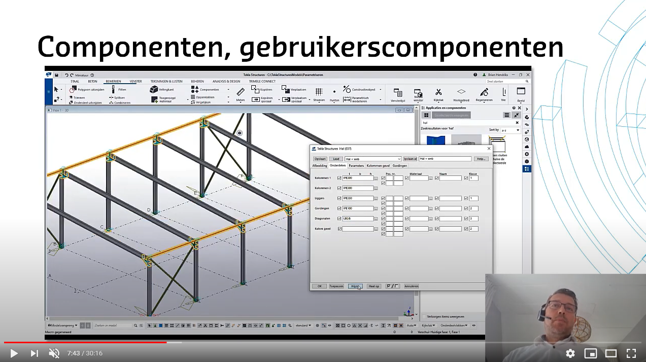Tekla Structures parametrisch ontwerpen
