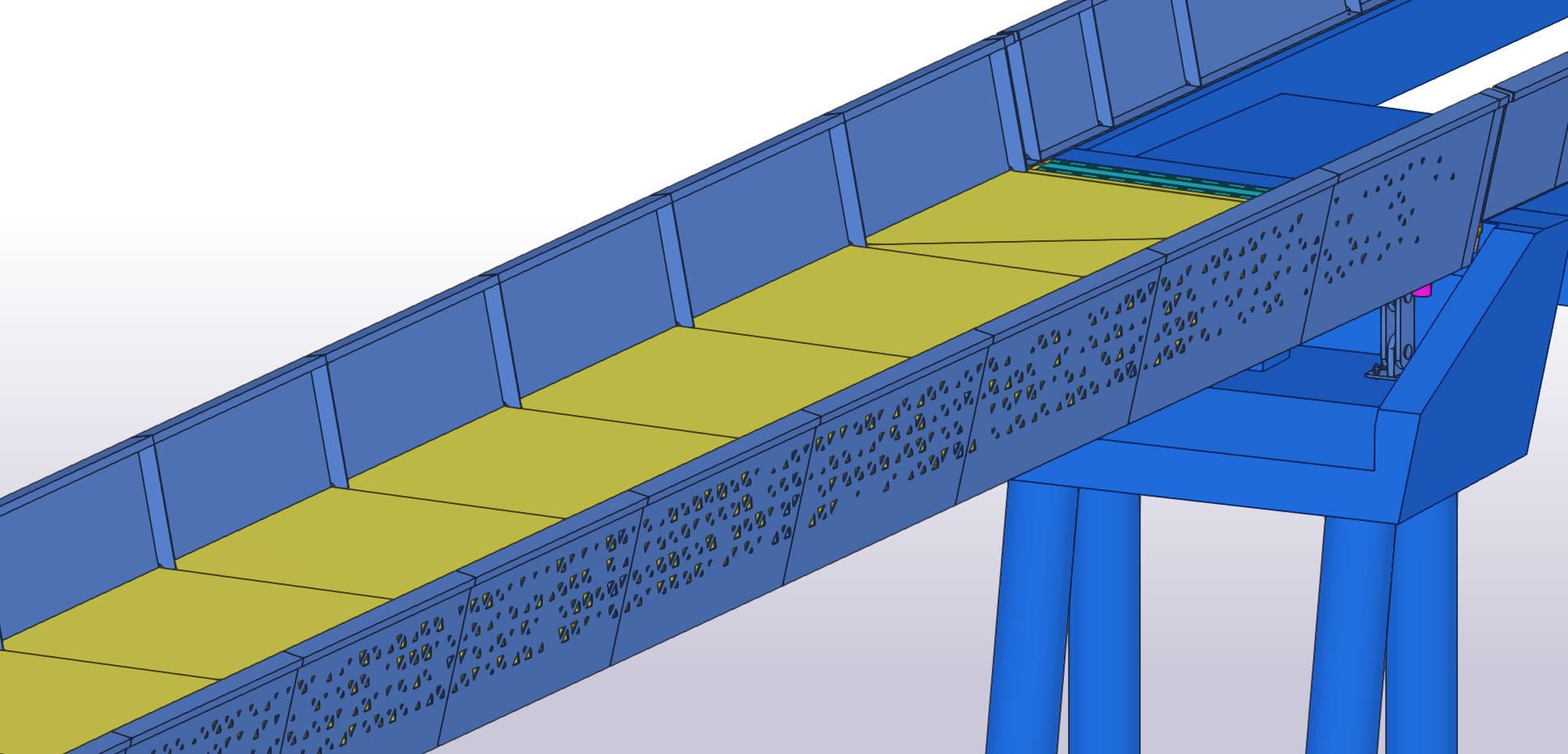 Het model van fietsbrug Vijfstraten