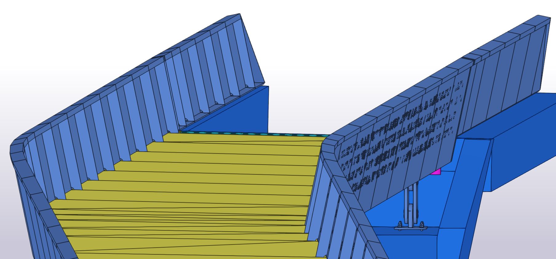 Het model van fietsbrug Vijfstraten