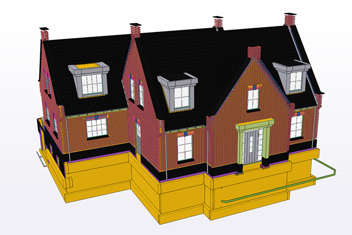 3D-model van het huis