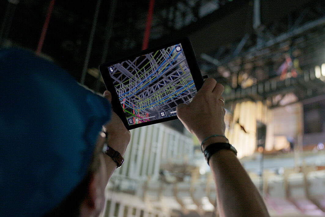 Theater aan de Parade met Trimble Connect AR-app