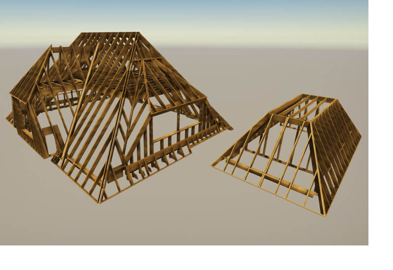 Prefab houten kapconstructies volledig in 3D BIM