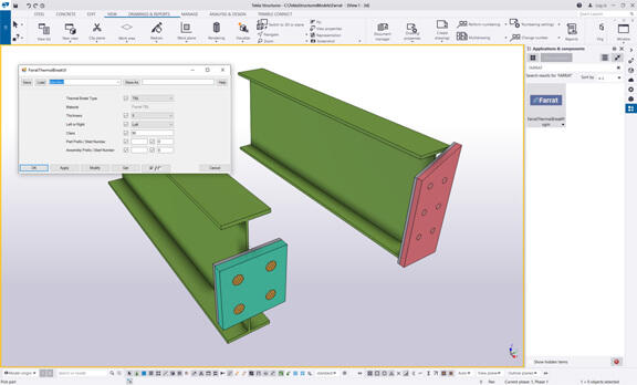 Tekla Structures Farrat Thermal Break Plates