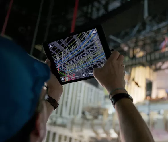 Theater aan de Parade met Trimble Connect AR-app