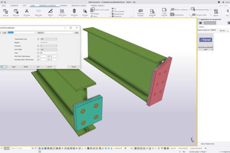 Tekla Structures Farrat Thermal Break Plates